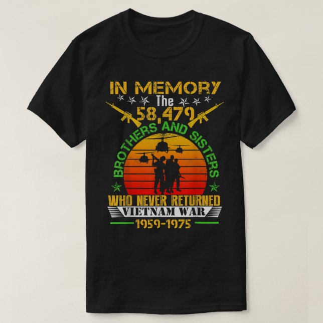 Vietnam Veteran till minne av gåvan från Krig Viet T Shirt (Design framsida)