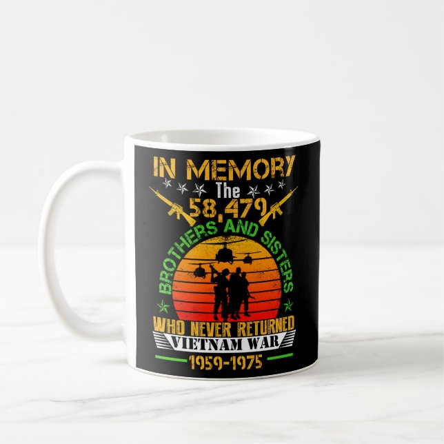Vietnam veteran till minne av Krig Vietnam Kaffemugg (Vänster)