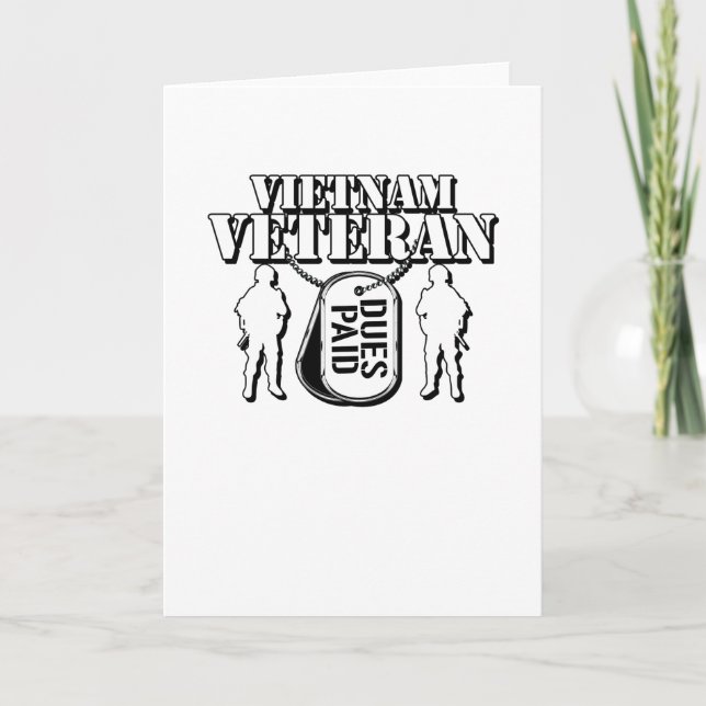 Vietnam veteran - tull som betalas för patriotiska kort (Framsida)