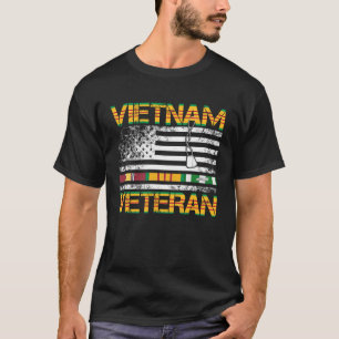 Vietnam Veteran US Flagga Gift Vietnam Krig Vet Te T Shirt