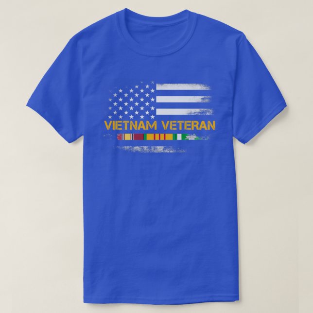 Vietnam Veteran US Flagga T Gift Vietnam Krig Vet T Shirt (Design framsida)