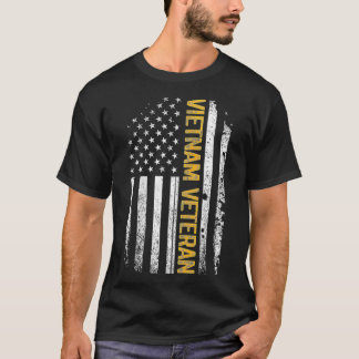 Vietnam Veteran USA flagga American Fars dag Zip T Shirt