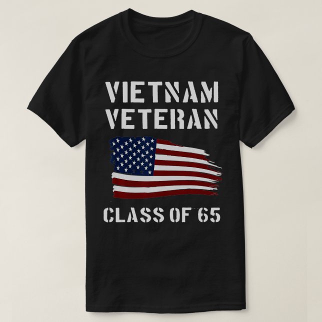 Vietnam Veteran Vet Ribbon Class of 1965 65 T Shirt (Design framsida)