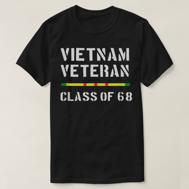 Vietnam Veteran Vet Ribbon Class of 1968 68 T Shirt (Design framsida)