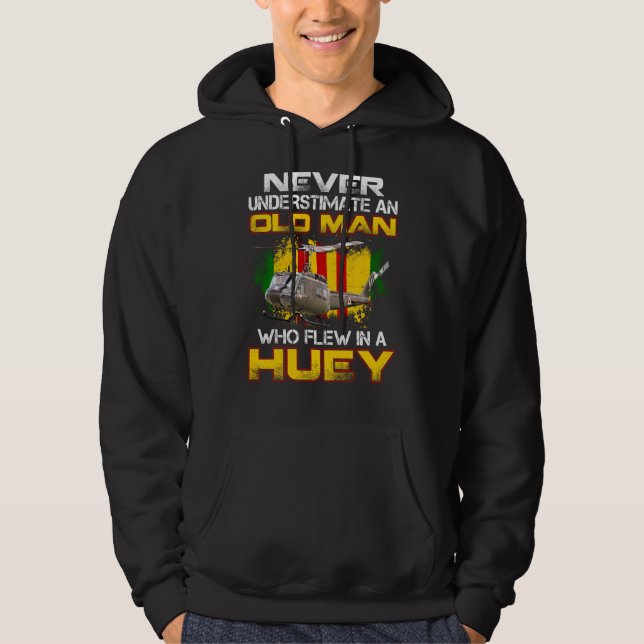 Vietnam Veteran Vet T Shirt Eh 1 Huey Helicopter Hoodie (Framsida)