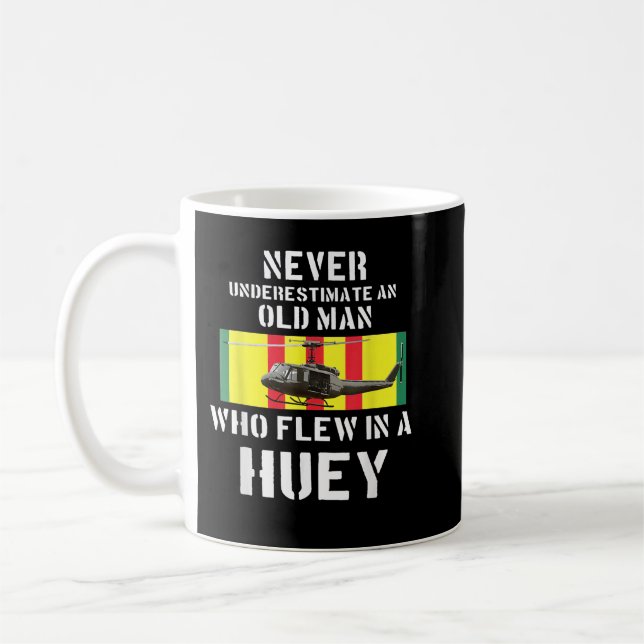 Vietnam Veteran Vet T shirt Eh-1 Huey Helicopter Kaffemugg (Vänster)
