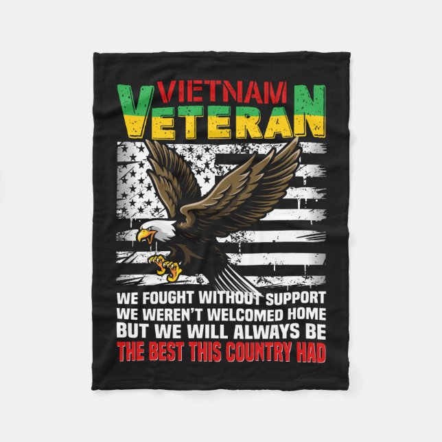 Vietnam Veteran, vi kommer alltid att vara det bäs Fleecefilt (Framsidan)