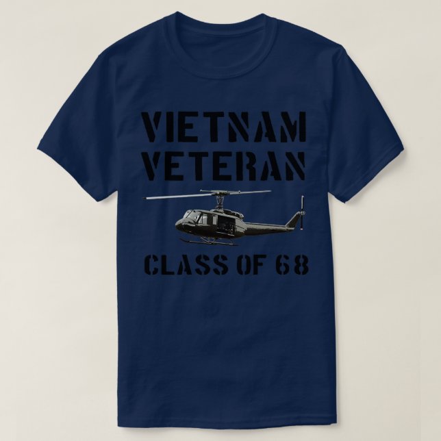 Vietnam Veteran Vietnam Veteran Huey Helicopter fr T Shirt (Design framsida)