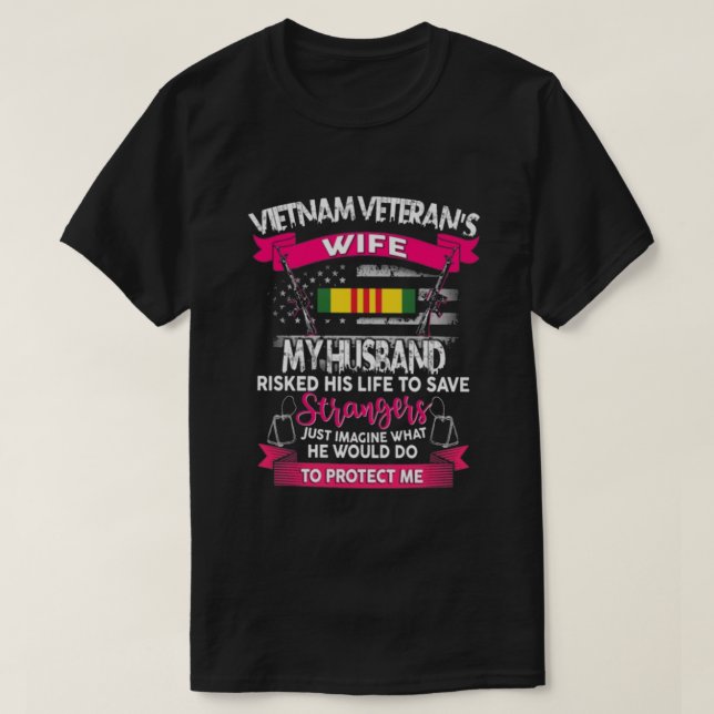 VIETNAM VETERAN WIFE ROSA T SHIRT (Design framsida)