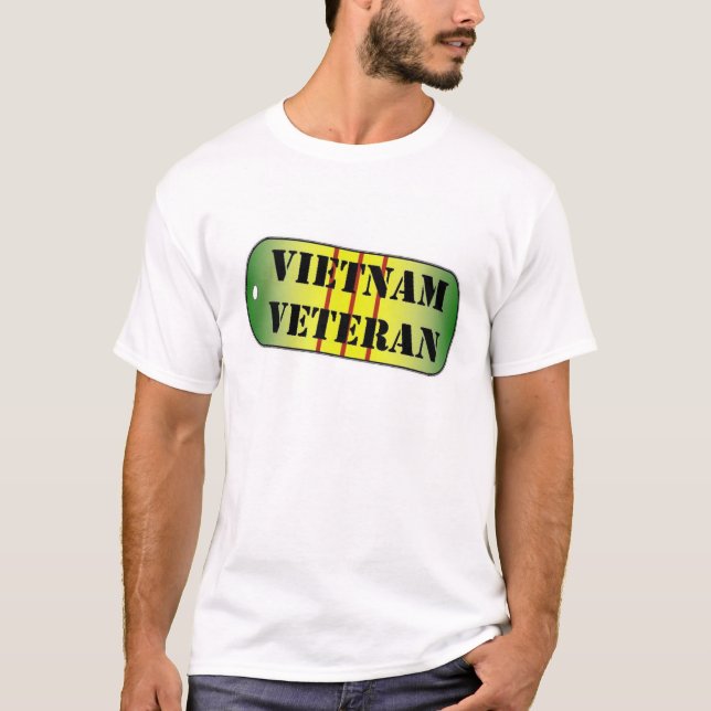 Vietnam veteranDogtag tjänste- medalj Tee (Framsida)