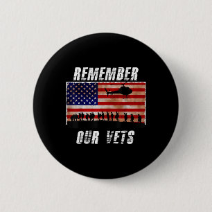 Vietnam Veteraner kommer ihåg vår minnesdag T Knapp