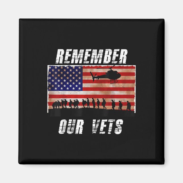 Vietnam Veteraner kommer ihåg vår minnesdag T Magnet (Framsidan)