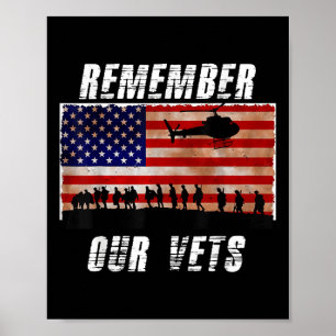 Vietnam Veteraner kommer ihåg vår minnesdag T Poster