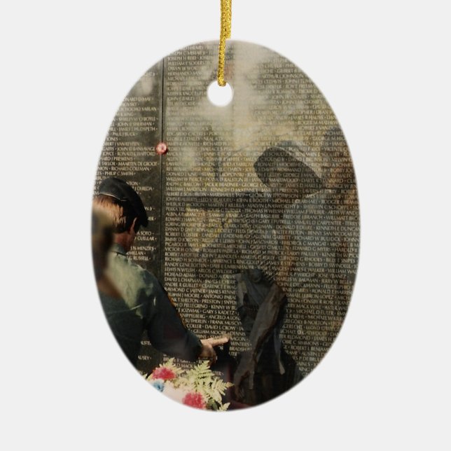 Vietnam Veteranernas hyllning Julgransprydnad Keramik (Framsidan)