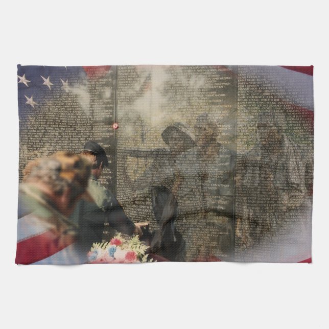 Vietnam Veteranernas minnesstund Kökshandduk (Horisontell)