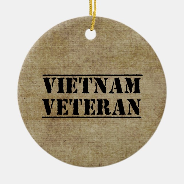 Vietnam veteranmilitär julgransprydnad keramik (Framsidan)