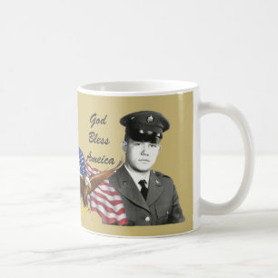 Vietnam veteranörn och flaggamugg kaffemugg