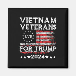 Vietnam Veterans For Trump 2025 Amerikansk Flagga Magnet