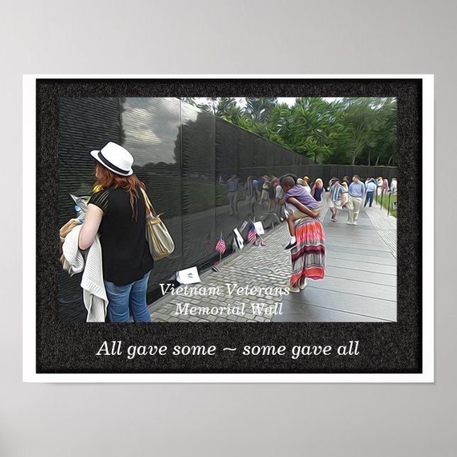 Vietnam Veterans Memorial Wall _ Art Print Poster (Framsidan)
