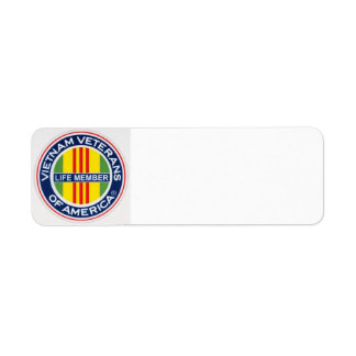 Vietnam Veterans of America Life Member Labels Returadress Etikett