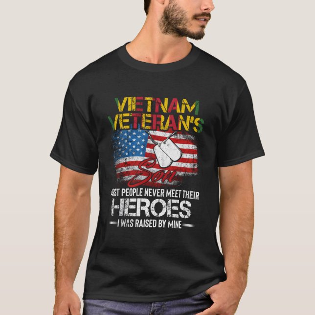 Vietnam Veteran'S Son Vietnam Vet T Shirt (Framsida)