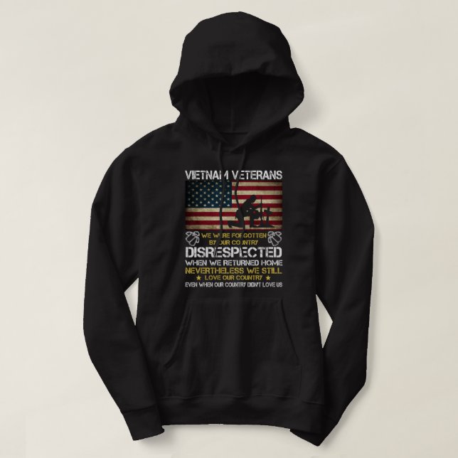 Vietnam Veterans Vi glömde av Land  Hoodie (Design framsida)