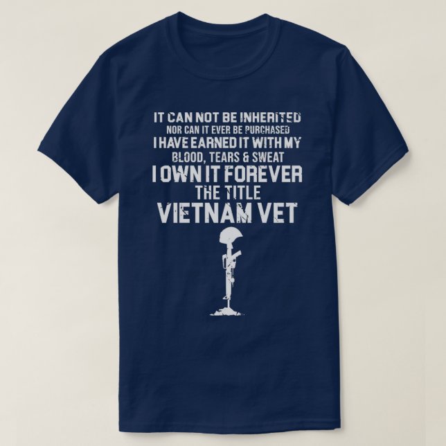 Vietnam Veteranvietnamesisk veteran citerar genom  T Shirt (Design framsida)