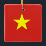 Vietnam (Vietnam) Flagga Julgransprydnad Keramik<br><div class="desc">Anpassade World Flagga Products ( i världen) - Lägg gärna till din egen text.</div>