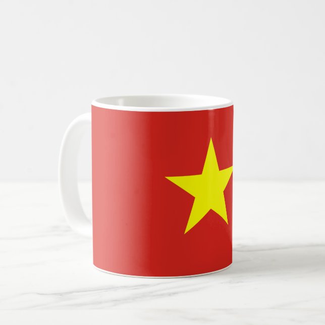 Vietnam (Vietnam) Flagga Kaffemugg (Framsida vänster)