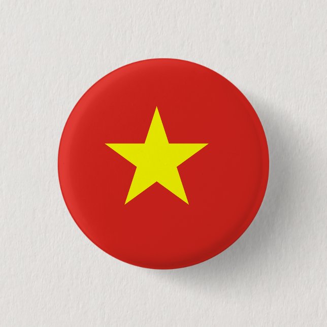 Vietnam (Vietnam) Flagga Knapp (Framsida)