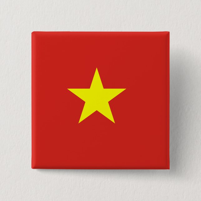 Vietnam (Vietnam) Flagga Knapp (Framsida)