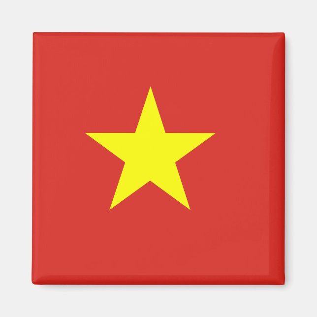 Vietnam (Vietnam) Flagga Magnet (Framsidan)