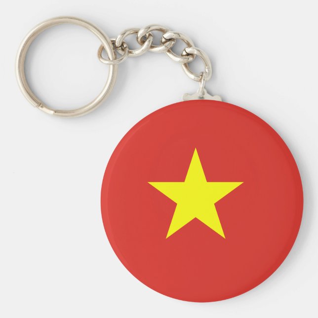 Vietnam (Vietnam) Flagga Nyckelring (Framsidan)