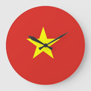 Vietnam (Vietnam) Flagga Stor Klocka