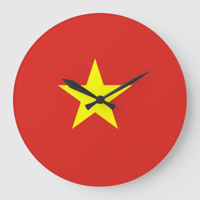 Vietnam (Vietnam) Flagga Stor Klocka (Framsida)