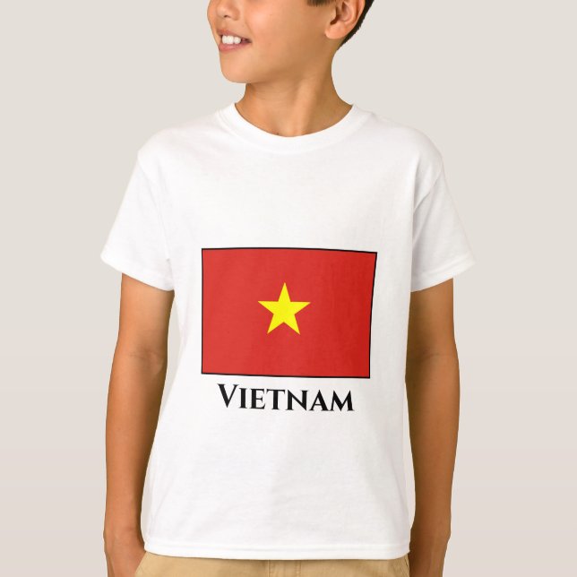Vietnam (Vietnam) Flagga T Shirt (Framsida)