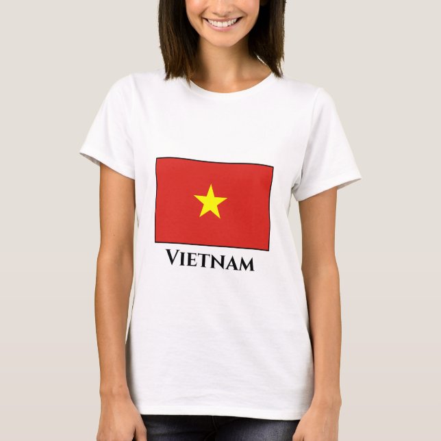 Vietnam (Vietnam) Flagga T Shirt (Framsida)