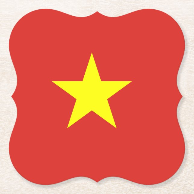 Vietnam (Vietnam) Flagga Underlägg Papper (Framsida)