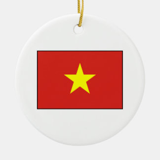 Vietnam - vietnamesisk flagga julgransprydnad keramik