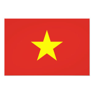 Vietnam - Vietnams Flagga Fototryck