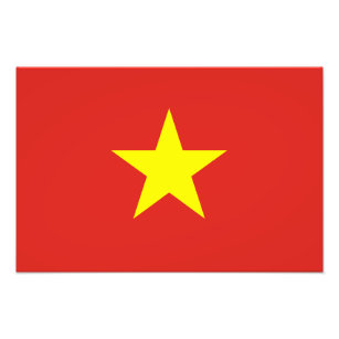 Vietnam - Vietnams Flagga Fototryck