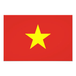 Vietnam - Vietnams Flagga Fototryck