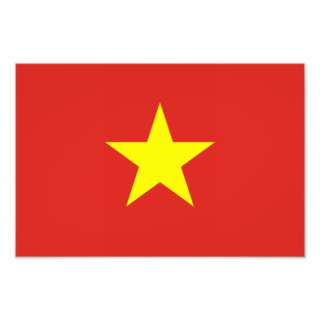 Vietnam - Vietnams Flagga Fototryck (Framsidan)