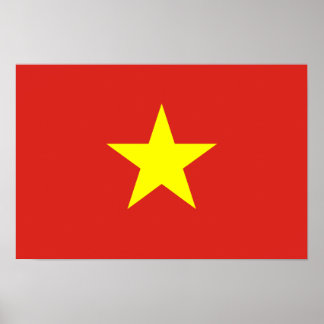 Vietnam - Vietnams Flagga Poster