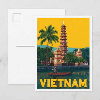 Vietnam Vintage Konst Resa Vykort