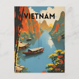 Vietnam Vintage resor Poster Vykort