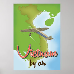 Vietnam vintage resoraffisch poster