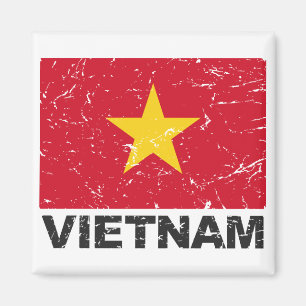 Vietnam vintageflagga magnet