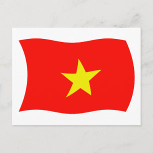 Vietnam Vykort med flagga
