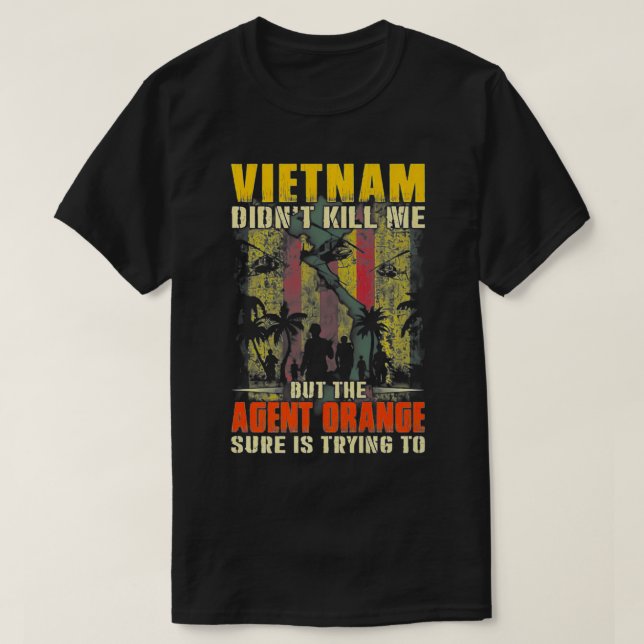 Vietnam War Orange Agent Military Victims Retired  T Shirt (Design framsida)